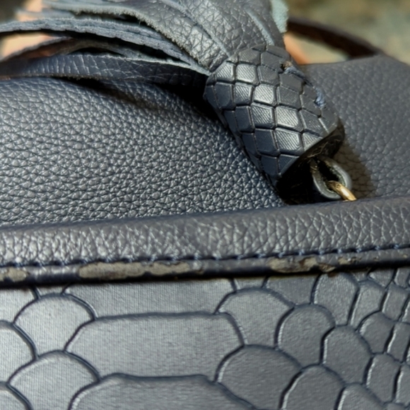 Gigi New York Embossed Python Fold Over Clutch - Picture 16 of 16